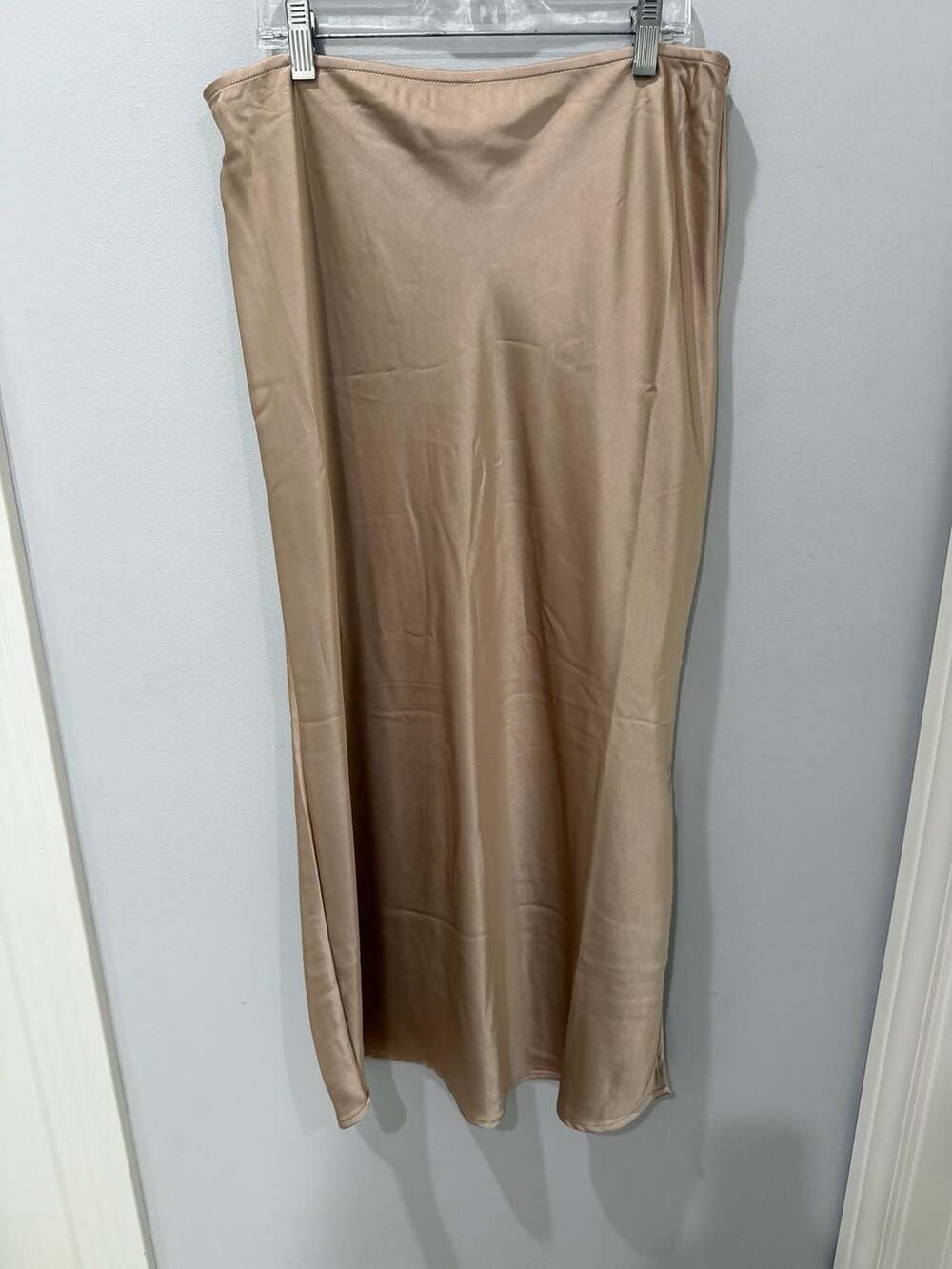 Old Navy High-Waisted Satin Midi Slip Skirt with Side Slit